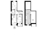 Планировка 3-комнатной квартиры, 82,85 м2