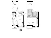 Планировка 3-комнатной квартиры, 82,19 м2