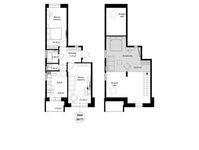 Планировка 2-комнатной квартиры, 78,61 м2