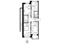 Планировка 3-комнатной квартиры, 75,61 м2