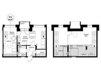 Планировка 3-комнатной квартиры, 68,41 м2