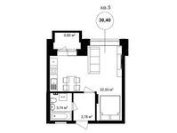 Планировка квартиры студии, 32,4 м2