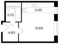 Планировка квартиры студии, 28,9 м2