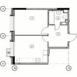 Планировка 1-комнатной квартиры, 35,91 м2