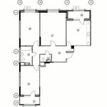 Планировка 3-комнатной квартиры, 94,74 м2