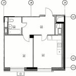 Планировка 1-комнатной квартиры, 43,3 м2