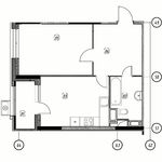 Планировка 1-комнатной квартиры, 46,7 м2