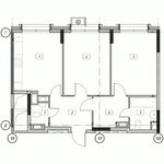 Планировка 2-комнатной квартиры, 54,19 м2