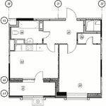 Планировка 1-комнатной квартиры, 44,61 м2