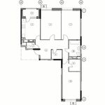Планировка 3-комнатной квартиры, 87,9 м2