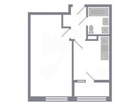 Планировка 1-комнатной квартиры, 40,2 м2