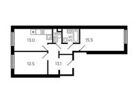 Планировка 2-комнатной квартиры, 59,2 м2