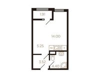 Планировка 1-комнатной квартиры, 30 м2