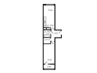 Планировка 2-комнатной квартиры, 47 м2