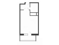 Планировка квартиры студии, 27,5 м2