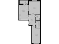 Планировка 2-комнатной квартиры, 59,3 м2