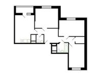 Планировка 3-комнатной квартиры, 76,1 м2