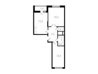 Планировка 2-комнатной квартиры, 59,2 м2