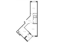 Планировка 2-комнатной квартиры, 59,7 м2