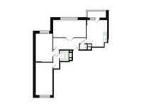 Планировка 3-комнатной квартиры, 77,3 м2