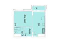Планировка 1-комнатной квартиры, 41 м2