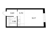 Планировка квартиры студии, 29,46 м2