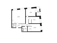 Планировка 3-комнатной квартиры, 106,14 м2