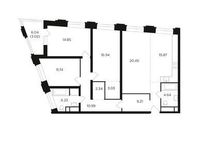 Планировка 4-комнатной квартиры, 119,3 м2