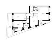 Планировка 3-комнатной квартиры, 103,25 м2