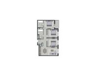 Планировка 3-комнатной квартиры, 75,7 м2
