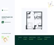 Планировка 1-комнатной квартиры, 28,9 м2
