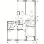 Планировка 4-комнатной квартиры, 111,4 м2