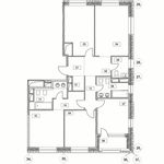 Планировка 4-комнатной квартиры, 111,2 м2