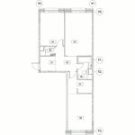 Планировка 2-комнатной квартиры, 68 м2