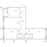 Планировка 3-комнатной квартиры, 105,5 м2