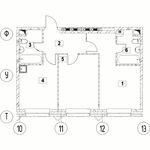 Планировка 2-комнатной квартиры, 55,7 м2