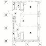 Планировка 2-комнатной квартиры, 52,74 м2