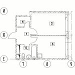 Планировка 1-комнатной квартиры, 36,84 м2