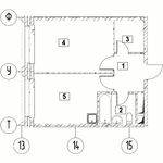 Планировка 1-комнатной квартиры, 38,61 м2