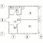 Планировка 1-комнатной квартиры, 39,02 м2