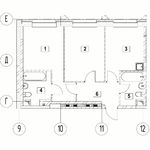 Планировка 2-комнатной квартиры, 55,31 м2