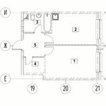 Планировка 1-комнатной квартиры, 42,48 м2