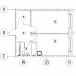 Планировка 1-комнатной квартиры, 42,14 м2