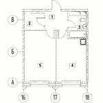 Планировка 1-комнатной квартиры, 41,83 м2