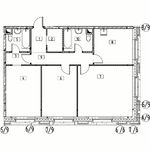 Планировка 3-комнатной квартиры, 88,41 м2