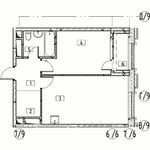 Планировка 1-комнатной квартиры, 45,7 м2
