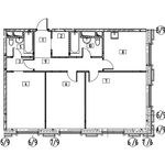 Планировка 3-комнатной квартиры, 87,38 м2