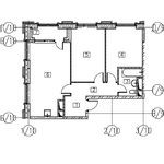 Планировка 2-комнатной квартиры, 64,19 м2