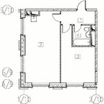 Планировка 1-комнатной квартиры, 50,11 м2