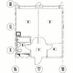 Планировка 1-комнатной квартиры, 39 м2
